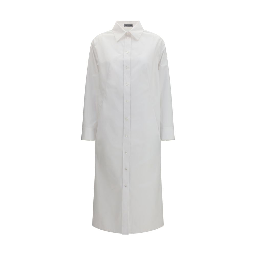 White Cotton Casual Dress