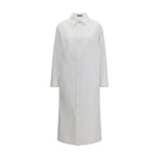 White Cotton Casual Dress