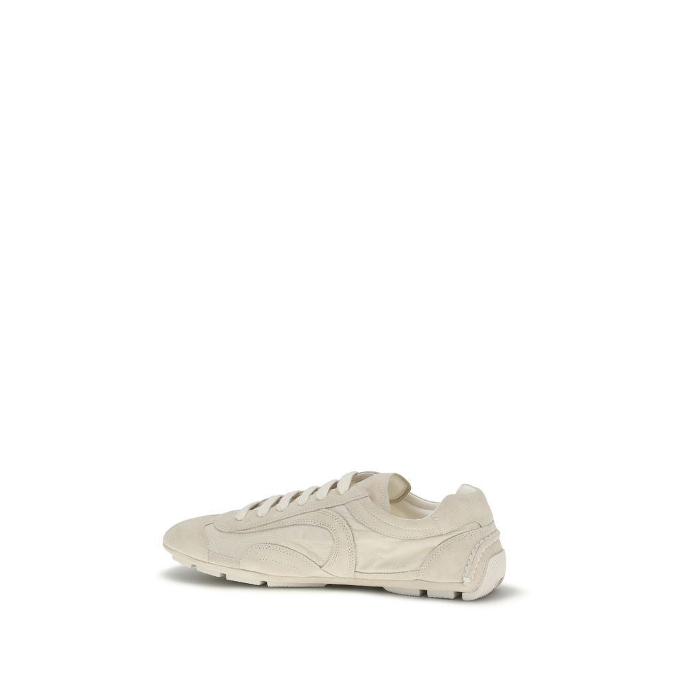 Beige Calf Leather Bos Taurus Sneakers