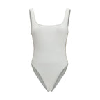 White Polyamide One-Piece Swimsuit