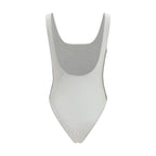 White Polyamide One-Piece Swimsuit