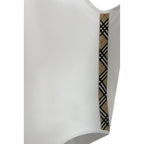 White Polyamide One-Piece Swimsuit