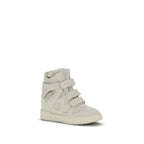 Beige Calf Leather Bos Taurus Platform Sneakers