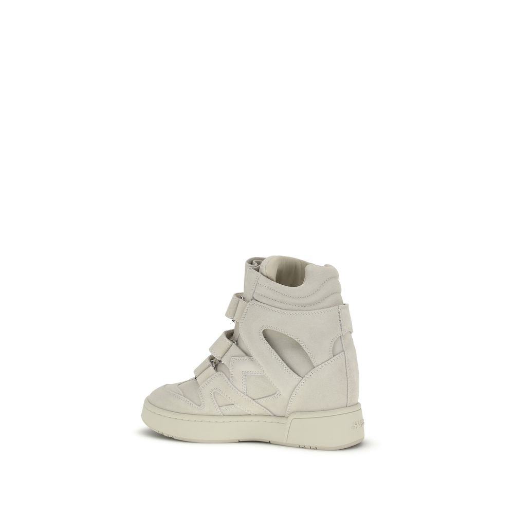 Beige Calf Leather Bos Taurus Platform Sneakers