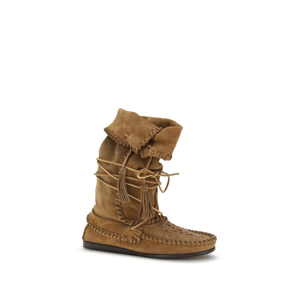 Brown Calf Leather Bos Taurus Lace-Up Boots