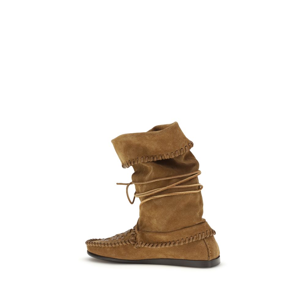 Brown Calf Leather Bos Taurus Lace-Up Boots