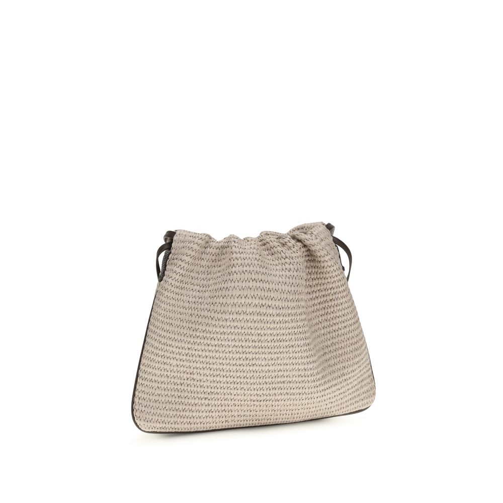 Beige Cotton Handbag