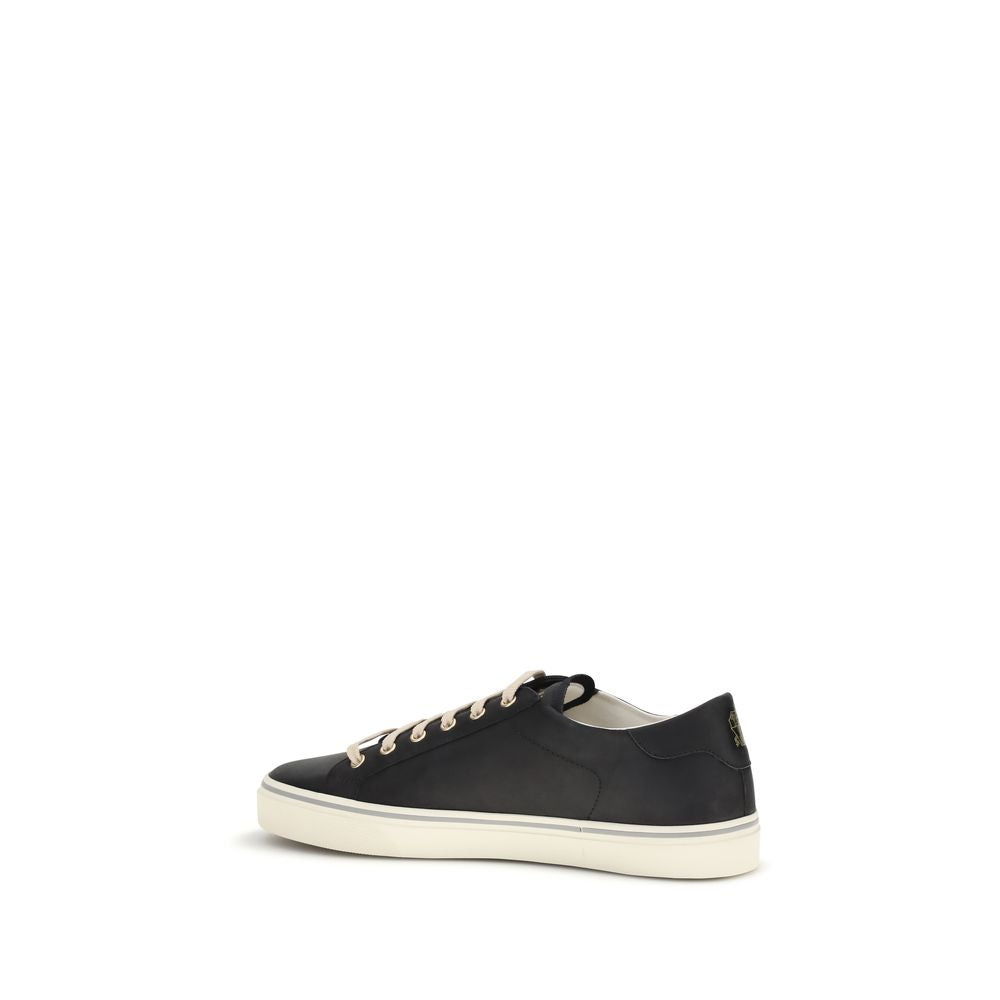 Black Calf Leather Bos Taurus Low Top Sneakers