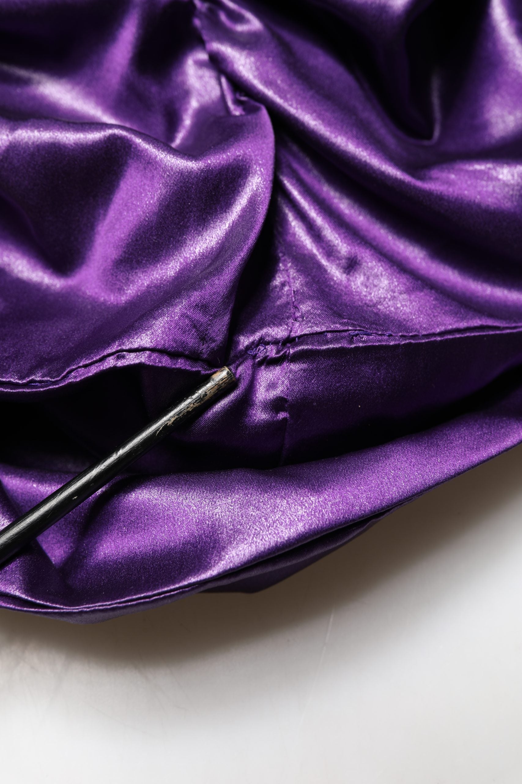 Metallic Purple Long Sleeve Cut-Out Mini Dress