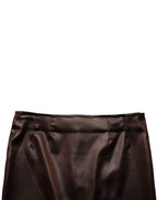 Brown Acetate High-Waisted Pencil Cut Skirt