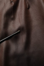 Brown Acetate High-Waisted Pencil Cut Skirt