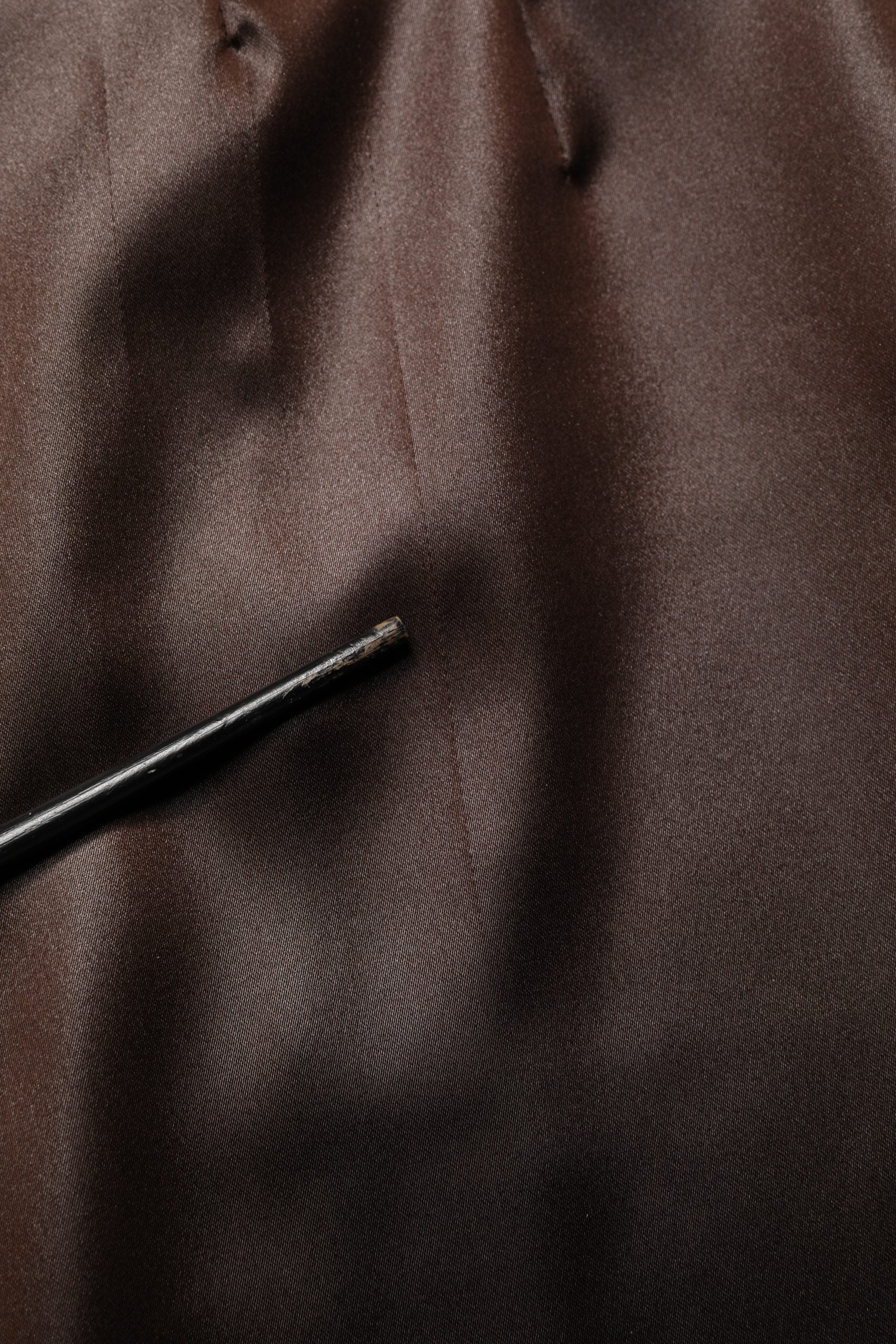 Brown Acetate High-Waisted Pencil Cut Skirt