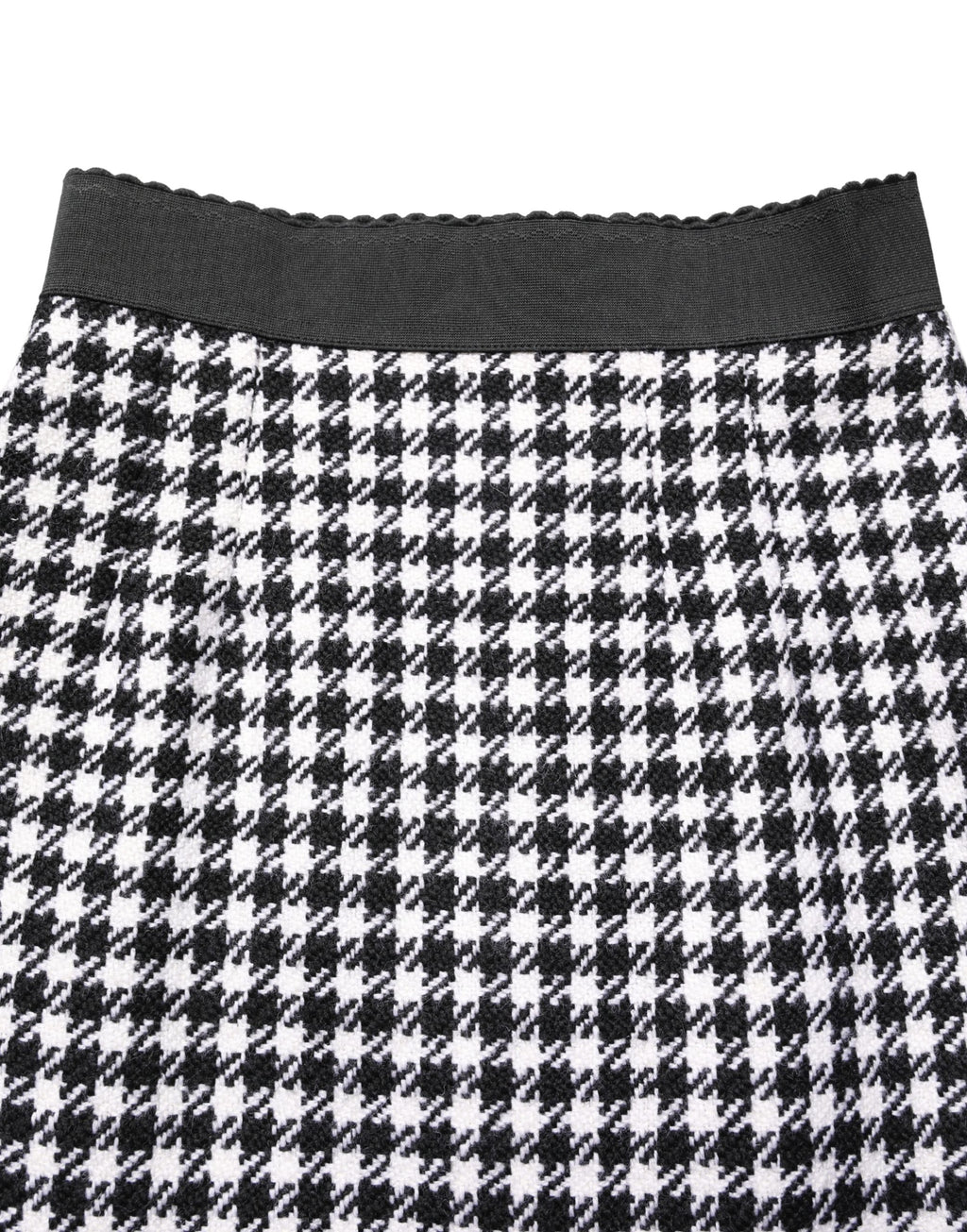 Black White Houndstooth HighWaist Mini Skirt