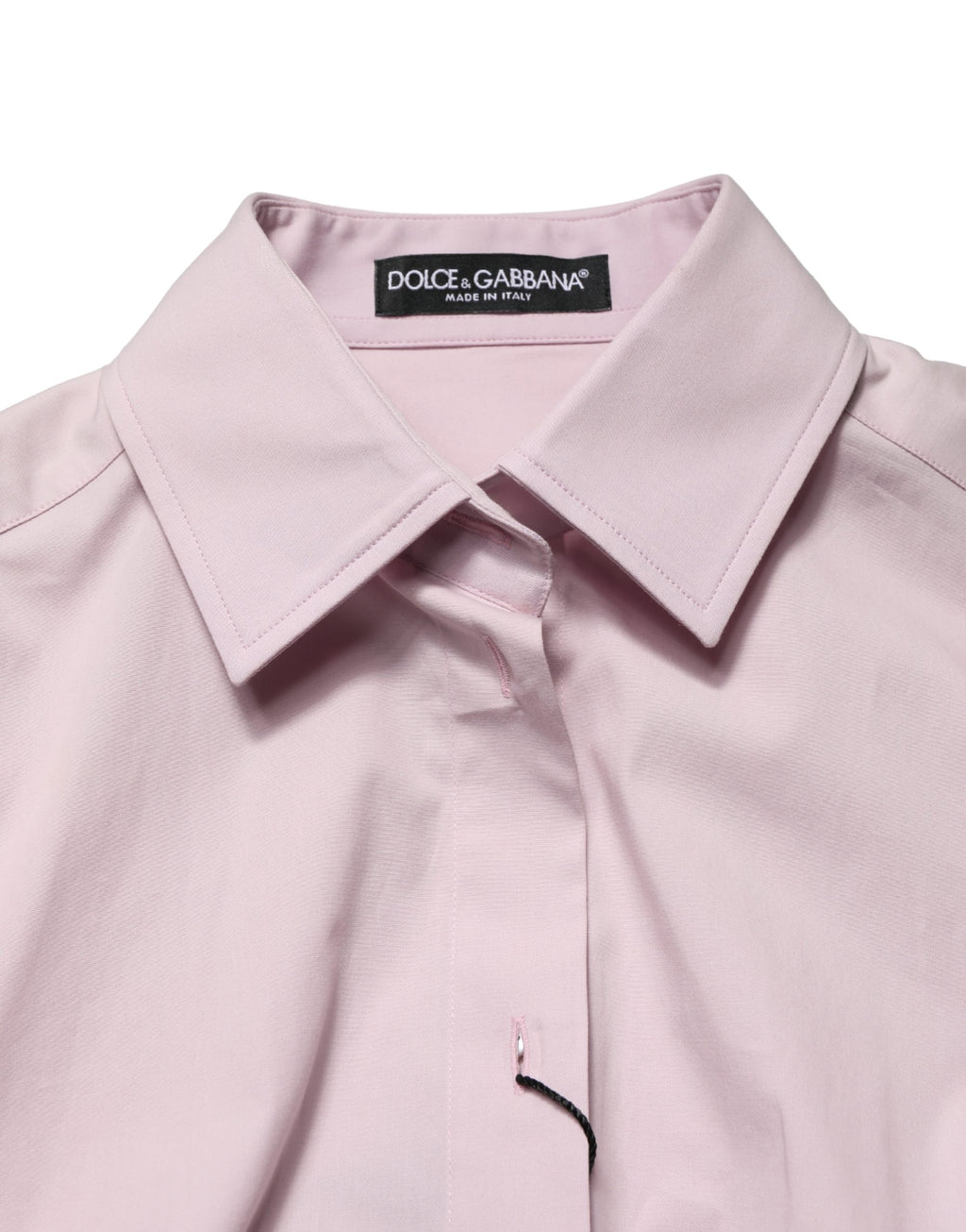 Pink Cotton Long Sleeves Collared Shirt Top
