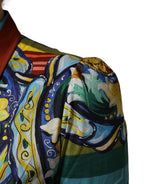 Multicolor Majolica Print Cotton Blouse Top