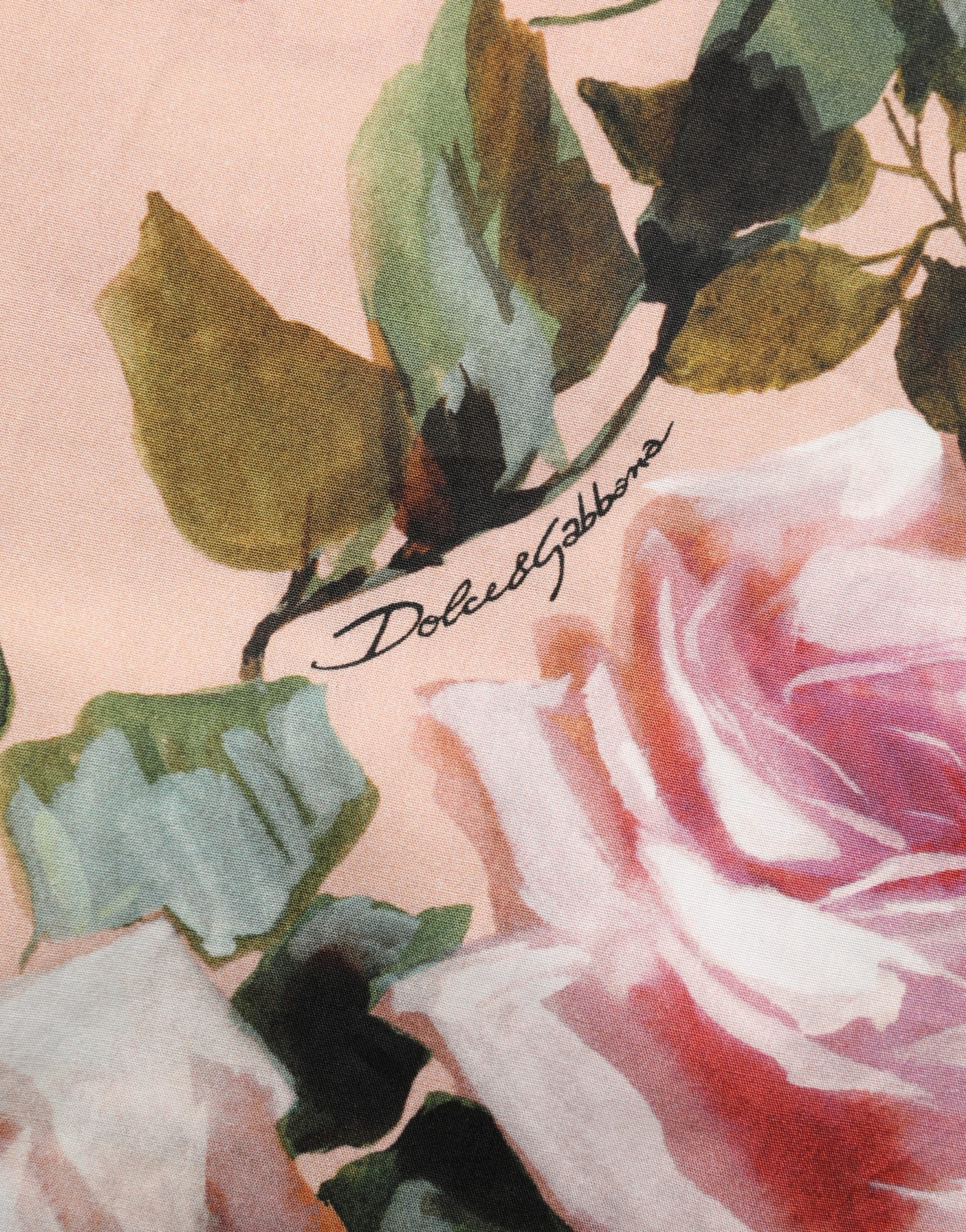 Pink Floral Cotton Button Front Shirt Top