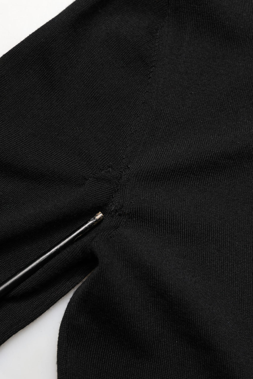 Black Wool Knitted Button Front Cardigan Sweater