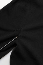 Black Wool Knitted Button Front Cardigan Sweater