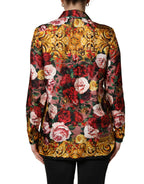 Multicolor Floral Long Sleeves Button Down Shirt Top