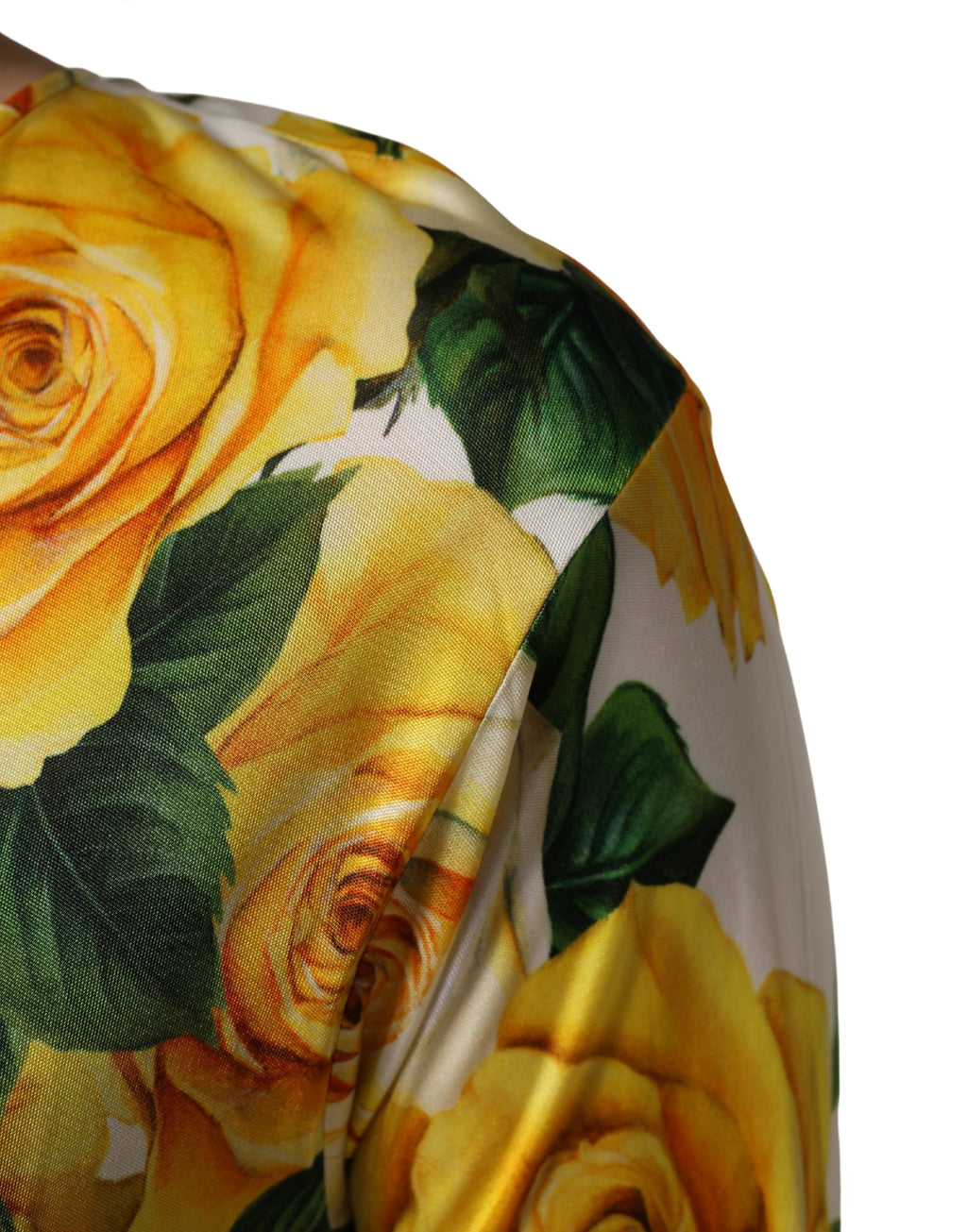 Yellow Rose Floral Long Sleeves Blouse Top