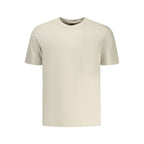 Beige Cotton Men T-Shirt