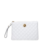 Blue Leather Clutch Bag