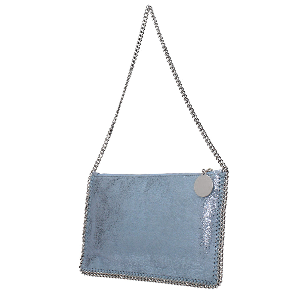 Light Blue Leather Shoulder Bag