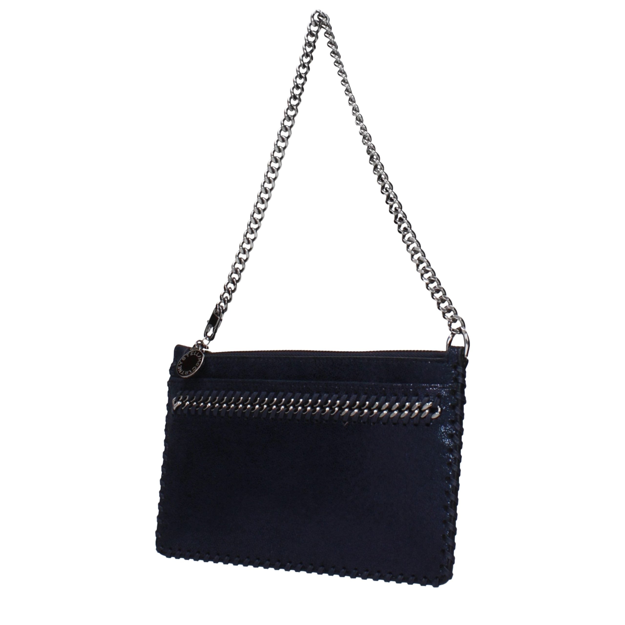 Blue Leather Clutch Bag
