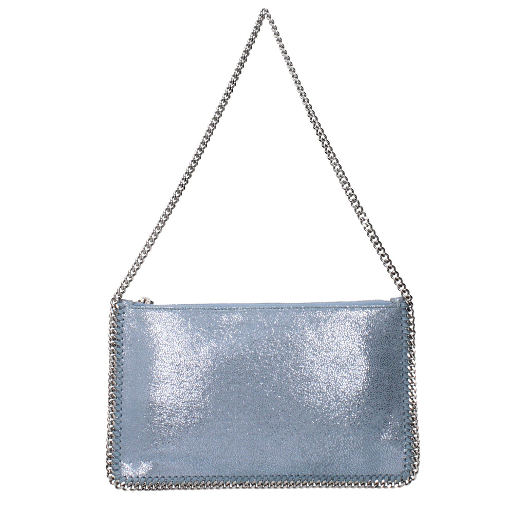 Light Blue Leather Shoulder Bag
