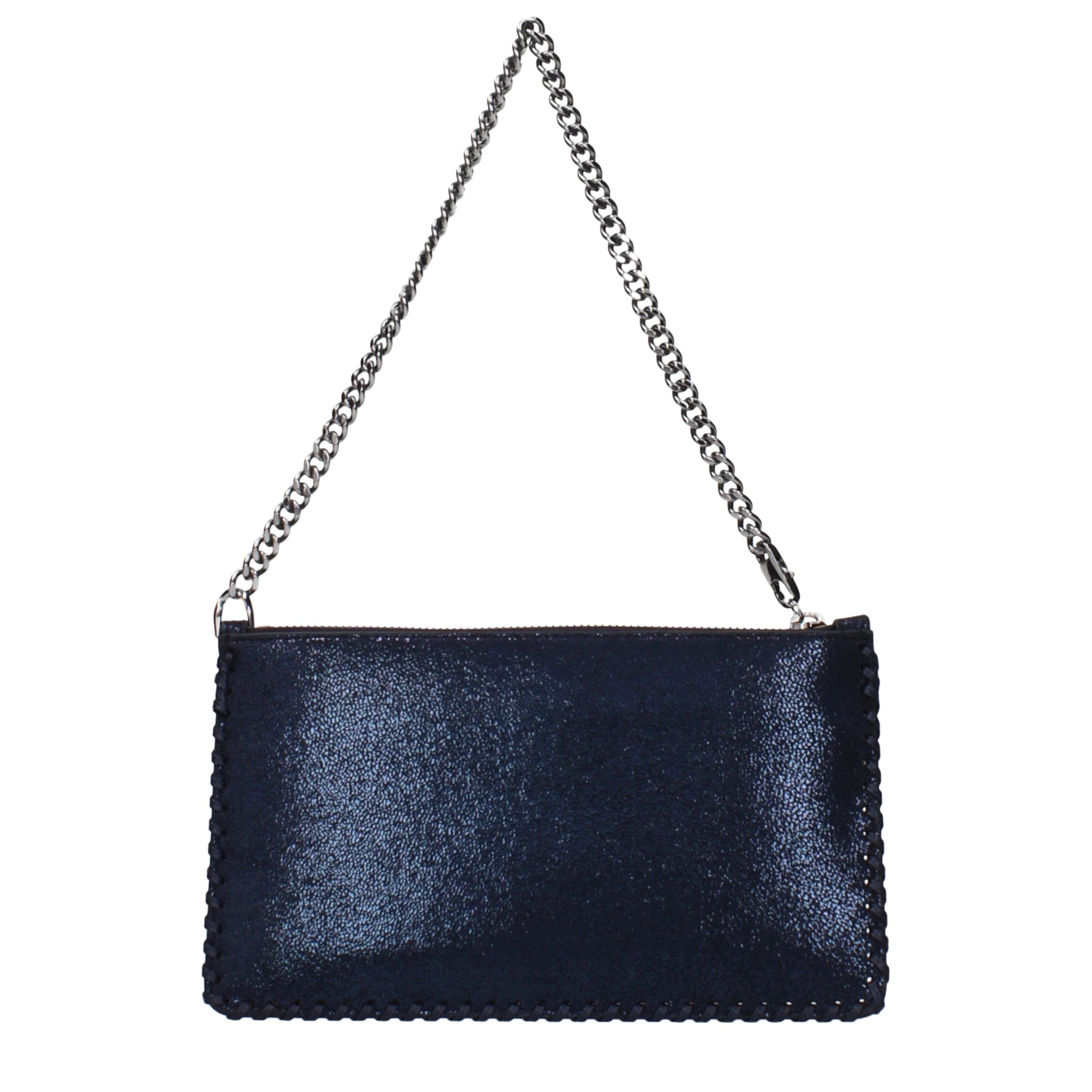 Blue Leather Clutch Bag