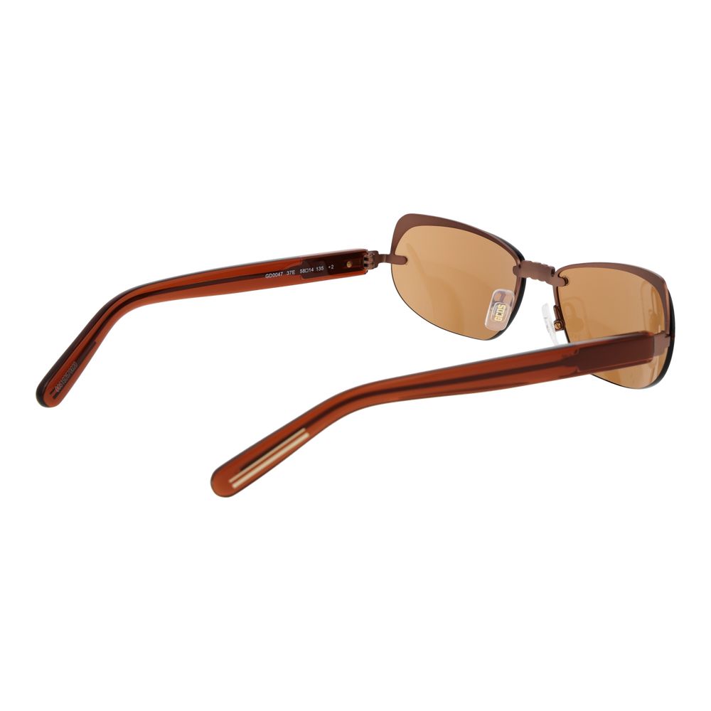 Brown Metal Sunglasses
