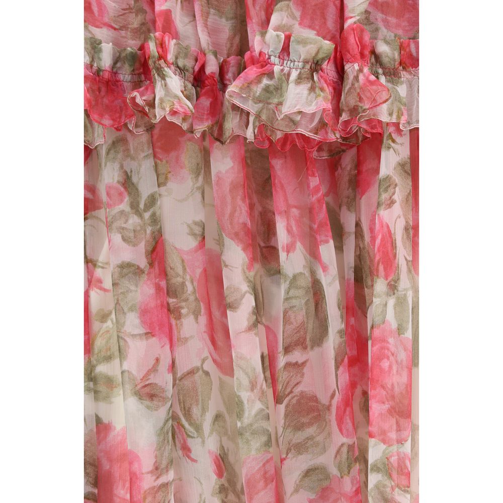 Multicolor Silk Casual Dress