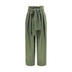 Bicolor Cotton Casual Pants