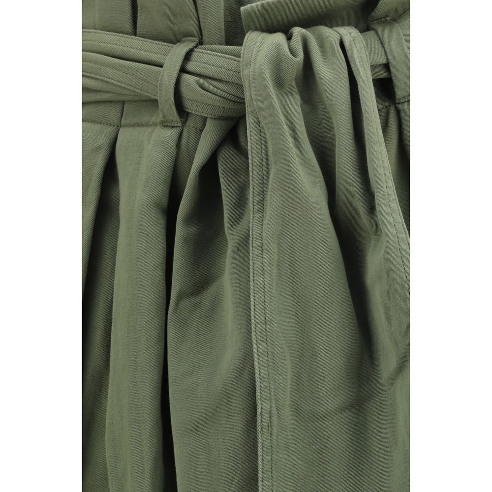 Bicolor Cotton Casual Pants