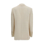 Beige Polyester Jackets And Coat