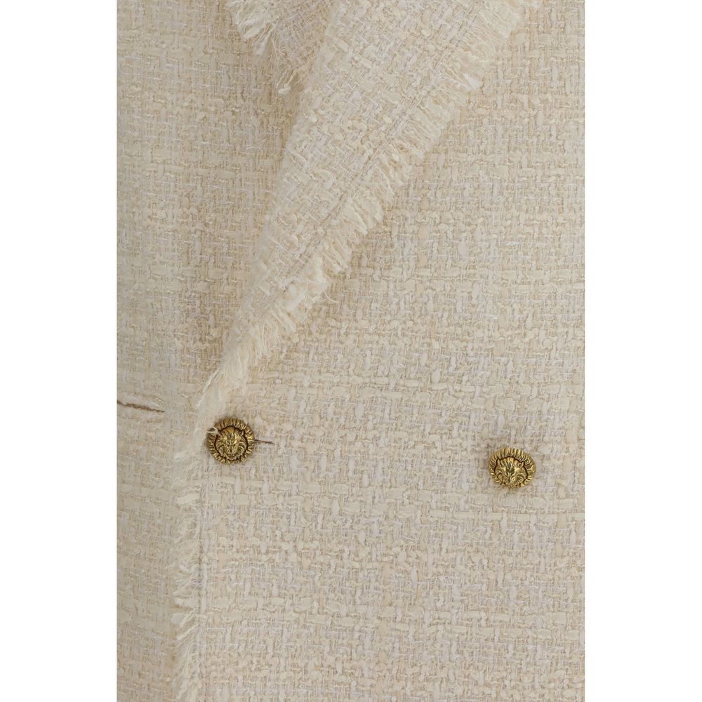 Beige Polyester Jackets And Coat