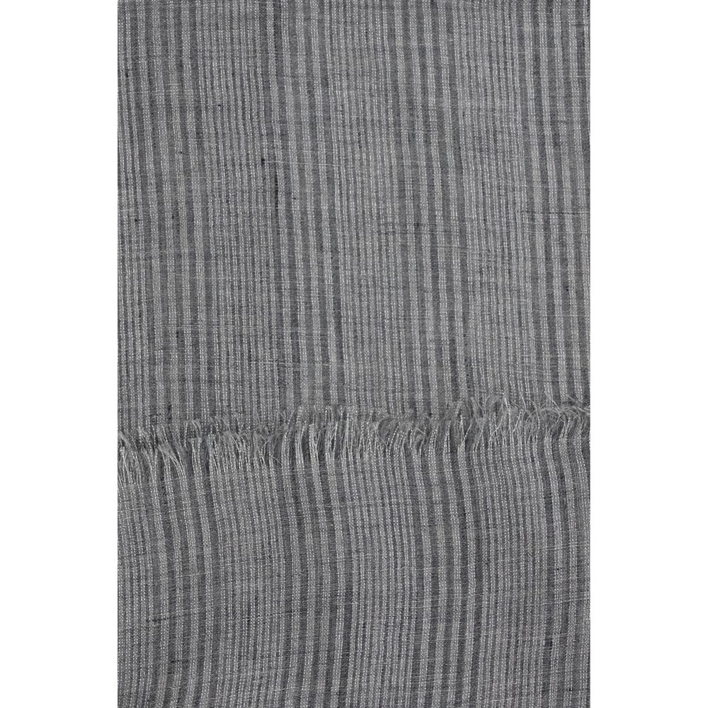Gray Linen Scarf