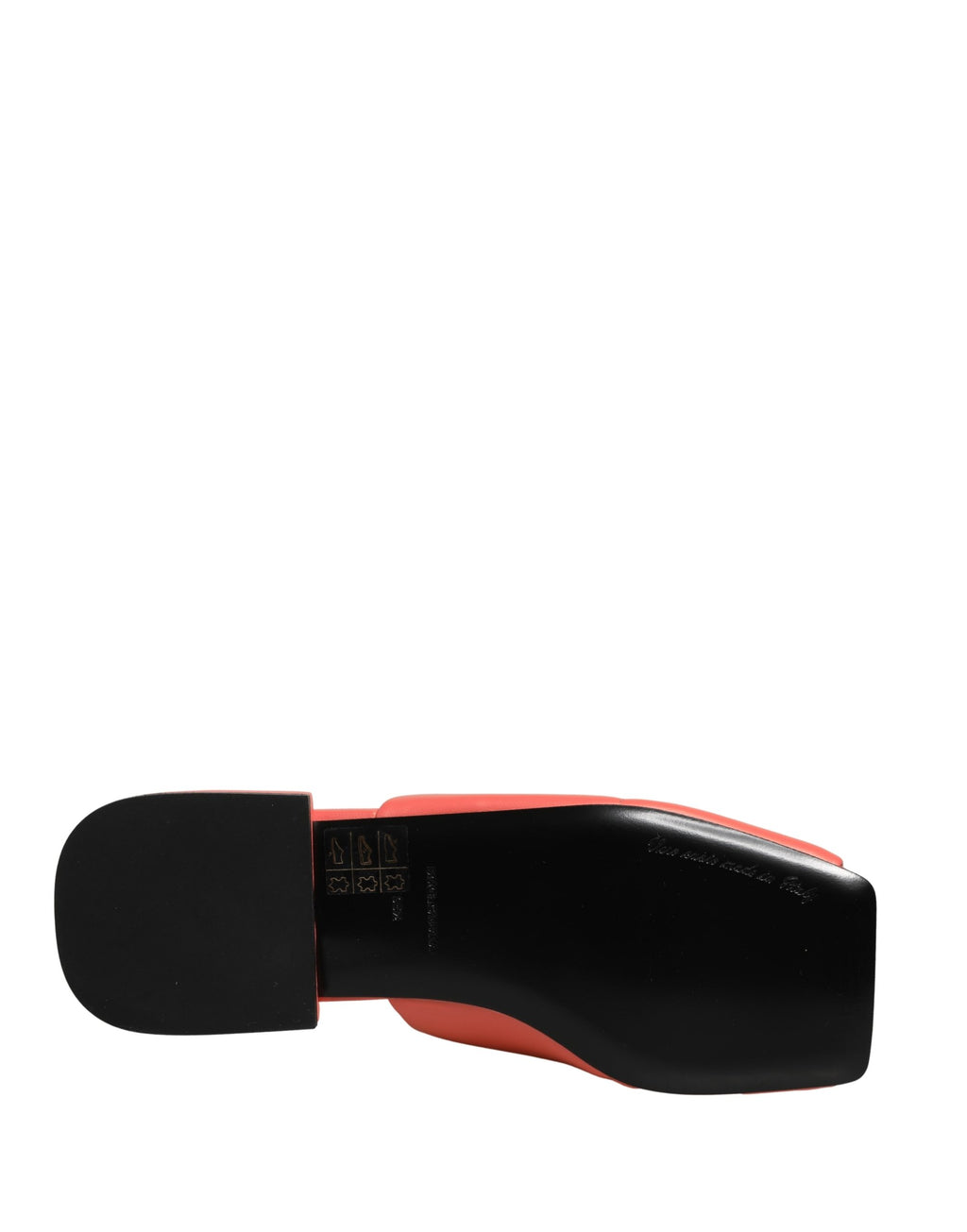 Orange DG Logo Leather Flats Sandals Shoes