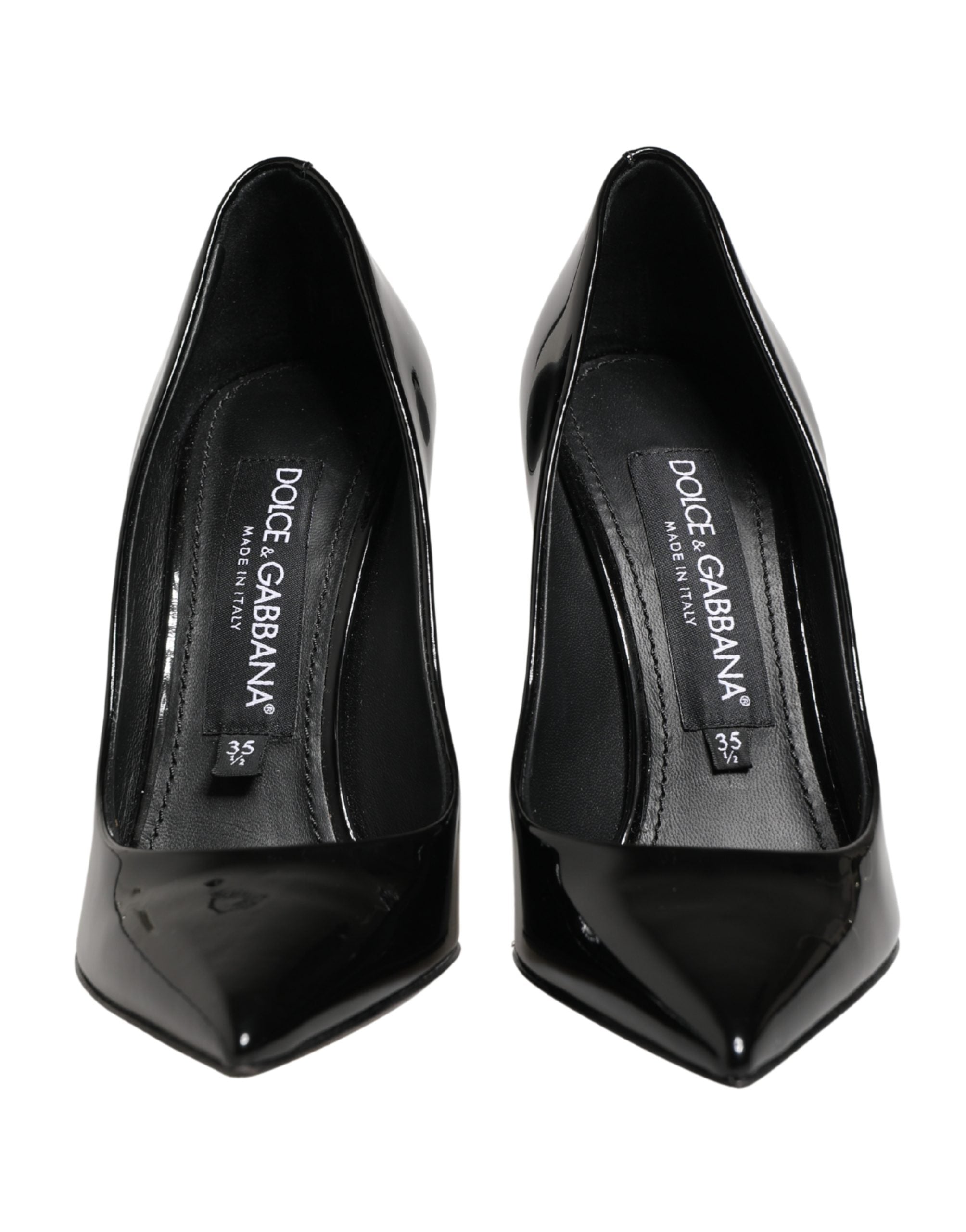 Black Calf Leather Stiletto Heels Pumps Shoes