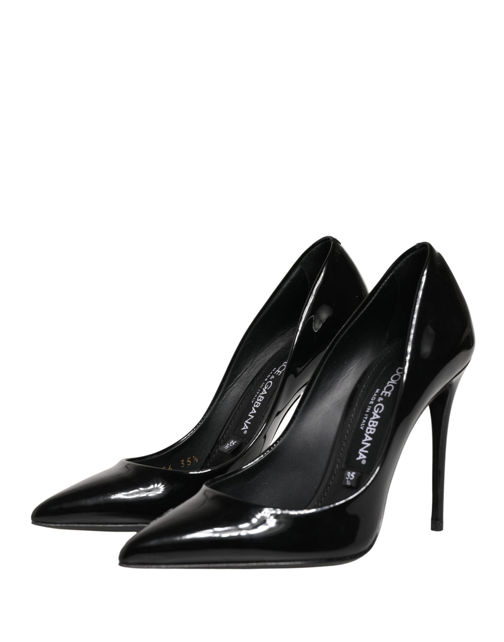 Black Calf Leather Stiletto Heels Pumps Shoes