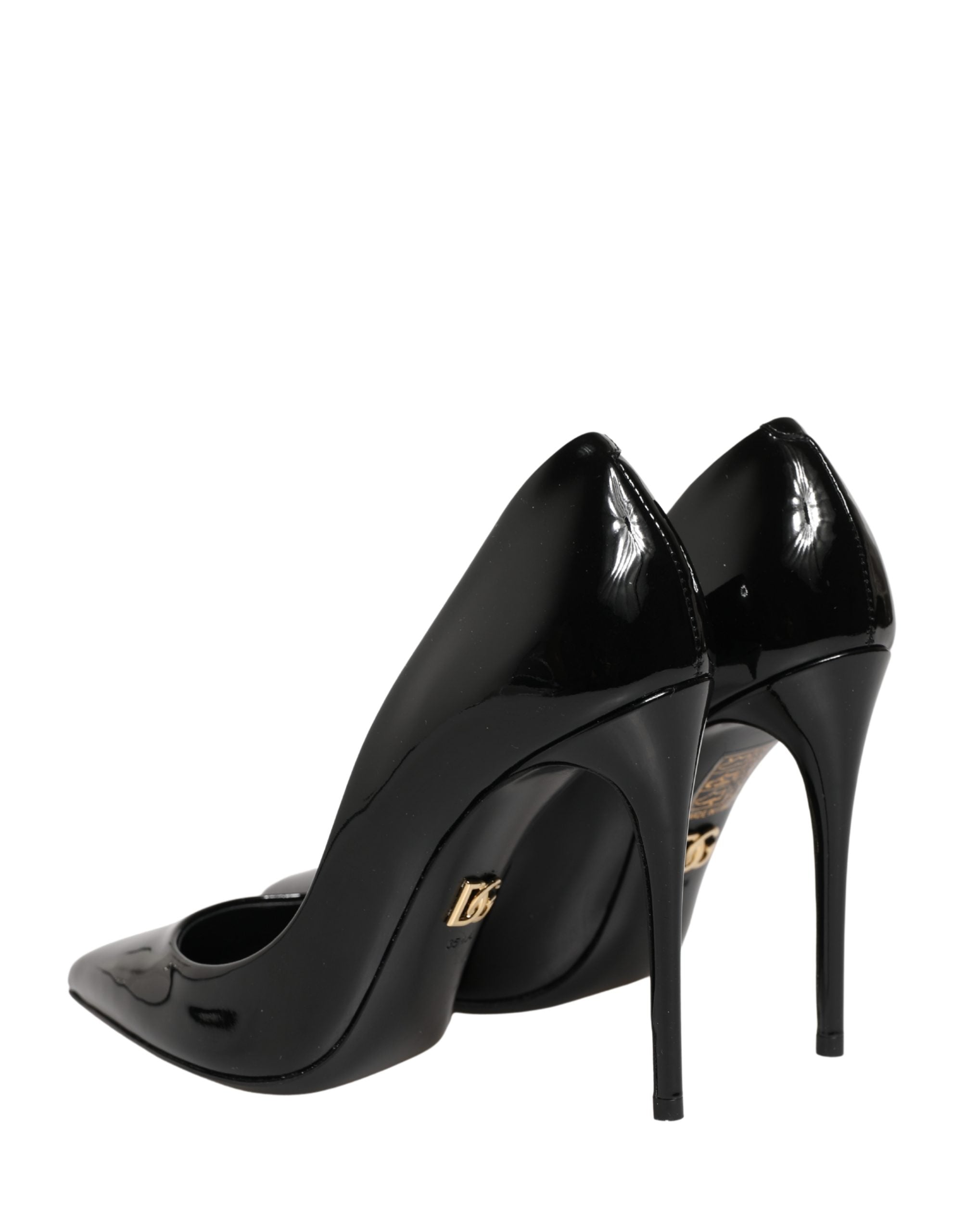 Black Calf Leather Stiletto Heels Pumps Shoes