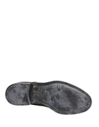 Black Calfskin Leather Derby Men Dress Shoes