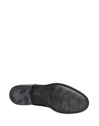 Black Calfskin Leather Derby Men Dress Shoes