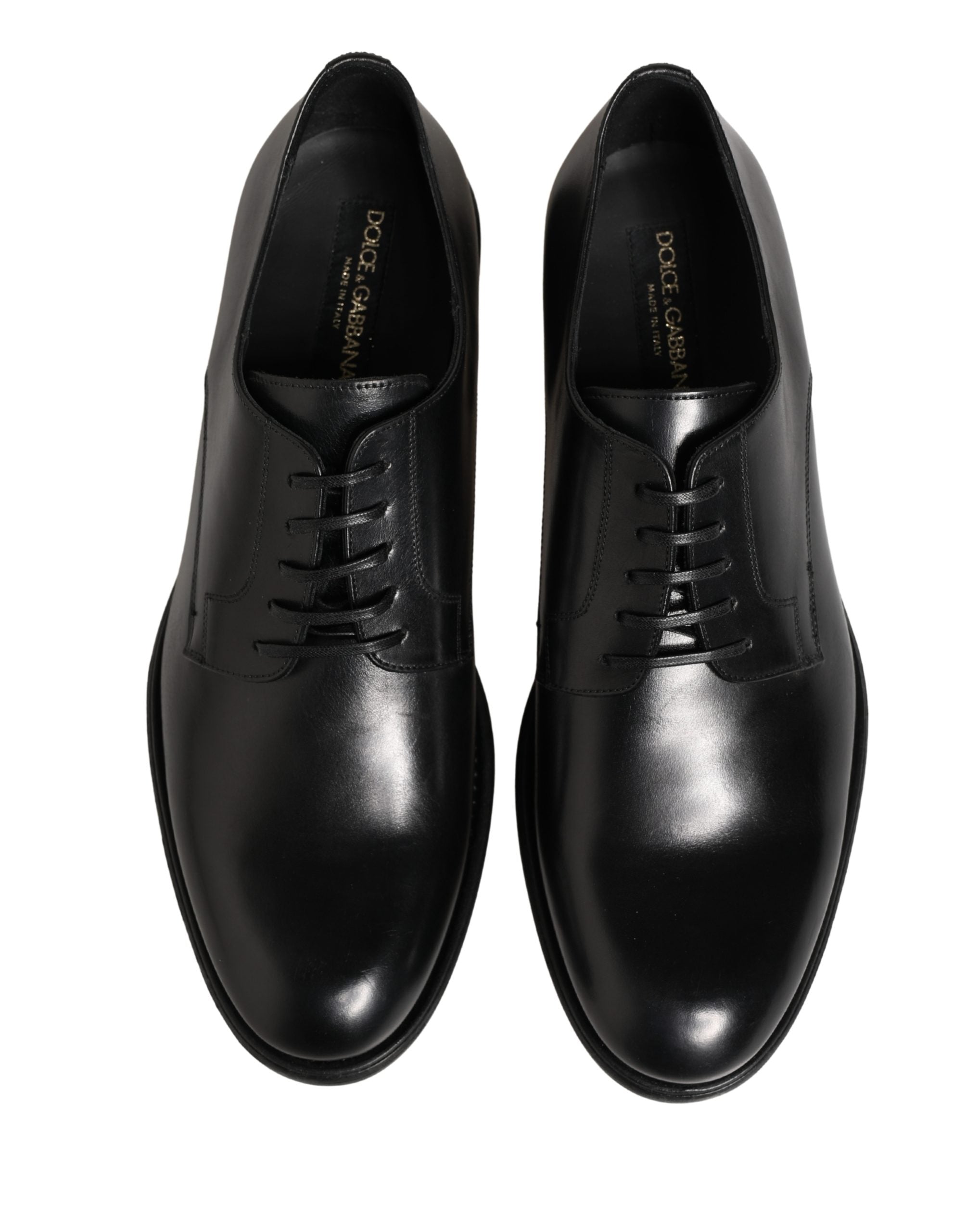 Black Calfskin Leather Derby Men Dress Shoes