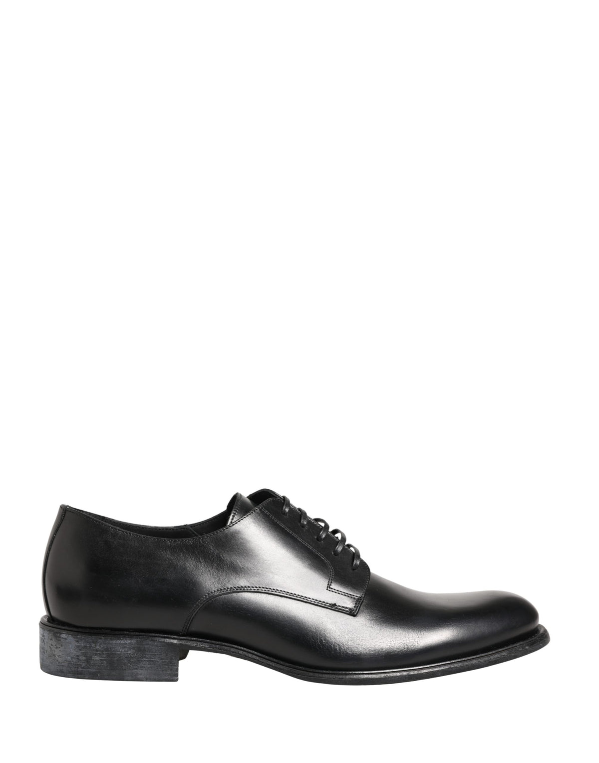 Black Calfskin Leather Derby Men Dress Shoes