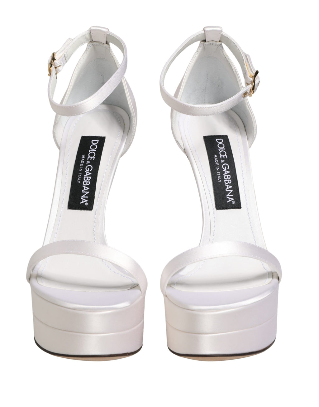 White Platform Ankle Strap Sandals Shoes