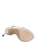 White Platform Ankle Strap Sandals Shoes