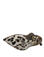 Gold Leopard Sequin Sock Ankle Boots Shoes