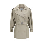 Beige Cotton Trench Coat