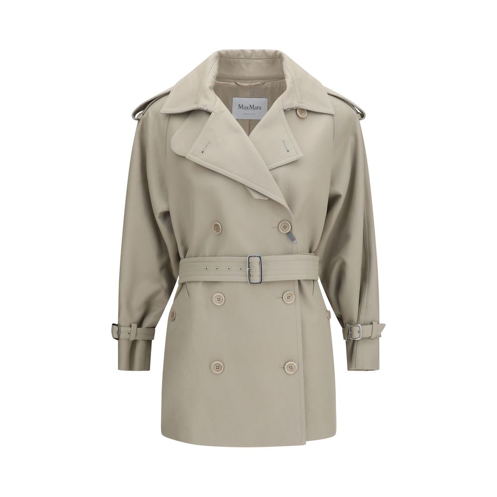 Beige Cotton Trench Coat